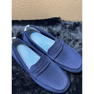 Rothys The Driver Loafers Womens Slip On Casuals Navy Blue Size 10 EUC